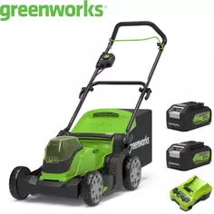Газонокосилка аккумуляторная Greenworks 48 В 41 см АКБ (2шт) и ЗУ (двойной) в комплекте