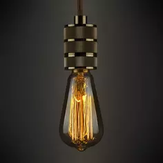 Лампа филаментная Elektrostandard «Эдисон ST64» E27 230 В 60 Вт колба прозрачная с золотистым напылением, тёплый белый свет