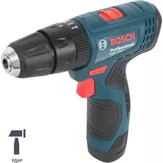 Дрель-шуруповерт аккумуляторная ударная Bosch GSB 120 06019G8100, 12 В Li-ion 2x2 Ач