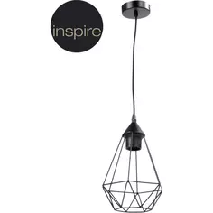 Светильник подвесной Inspire Byron 1 лампа E27Х60 Вт, диаметр 16 см, металл, цвет чёрный