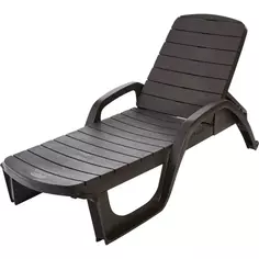 Шезлонг Прованс 195x72x45 см пластик шоколад Без бренда