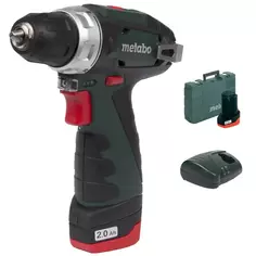 Дрель-шуруповерт аккумуляторная Metabo PowerMaxx BS, 600080950, 12 В Li-ion 2x2 Ач