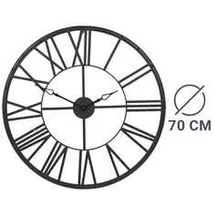 Часы настенные Atmosphera Винтаж круглые металл цвет чёрный ø70 см