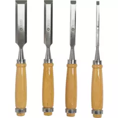 Набор стамесок с деревянными ручками Спец 6-24 мм, 4 шт.