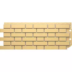 Фасадная панель Docke Кирпич гладкий цвет жёлтый DÖcke