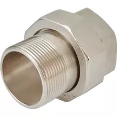 Сгон прямой Valtec 1 1/2" никелированная латунь VTr.341.N.0008