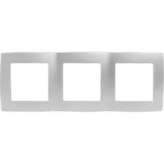Рамка для розеток и выключателей Эра 12-5003-03 3 поста цвет серый ERA