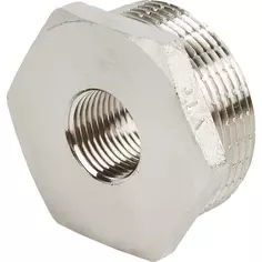 Футорка Valtec наружная-внутренняя резьба 1 1/2"x1/2" никелированная латунь VTr.581.N.0804