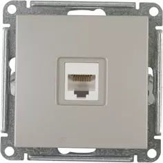 Розетка компьютерная встраиваемая Systeme Electric W59 Deco RJ45 UTP cat 5e цвет платина