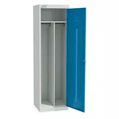 Шкаф распашной Шрэк 21-530 50x185x53 см металл цвет голубой Без бренда