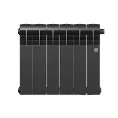 Радиатор Royal Thermo Biliner 350/87 биметалл 6 секций нижнее правое подключение цвет черный