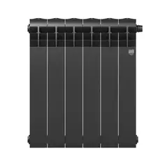 Радиатор Royal Thermo Biliner 500/87 биметалл 6 секций нижнее правое подключение цвет черный