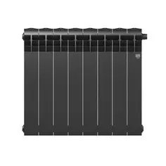 Радиатор Royal Thermo Biliner 500/87 биметалл 8 секций нижнее правое подключение цвет черный