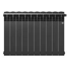 Радиатор Royal Thermo Biliner 500/87 биметалл 10 секций нижнее правое подключение цвет черный