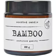Свеча ароматизированная в стеклянной банке Бамбук свежесть коричневая 6,7 см Bago Home