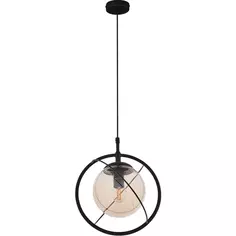 Подвесной светильник Vitaluce Агата 1 лампа 3м² Е14 цвет черный матовый