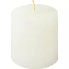 Свеча столбик Рустик белая 7 см Без бренда