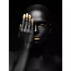 Картина на стекле "Золотая девушка" 60x80 см Без бренда