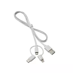 Кабель Evology USB-Lightning 1 м 1.5 A цвет белый Lexman