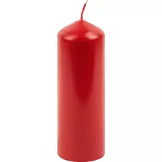Свеча-столбик 70x210 мм цвет красный Без бренда