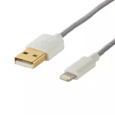Кабель Lexman USB-Lightning 1 м 2.4 A цвет серый