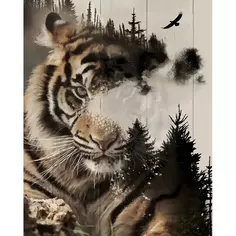 Картина на холсте "Таежный хищник" 40x50 см Fbrush