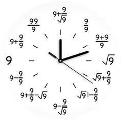 Настенные часы Одержимость математикой 30x30 см Без бренда