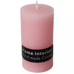 Свеча-столбик Рустик 60x110 мм цвет розовый Без бренда
