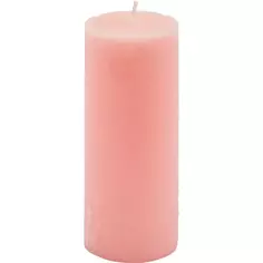Свеча-столбик Рустик 60x160 мм цвет розовый Без бренда