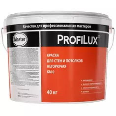 Краска для стен и потолков термостойкая негорючая Profilux цвет белый 40 кг