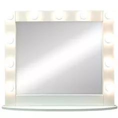 Гримерное зеркало настольное с подсветкой Континент 11 ламп цвет белый 80x70 см