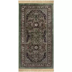 Ковер вискоза Isphahan 77801 Green 65x135 см цвет зеленый Без бренда
