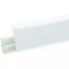 Плинтус напольный ПВХ 7 см 2.2 м цвет белый матовый Без бренда