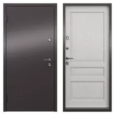 Дверь входная металлическая Термо, 880 мм, левая, цвет магнолия айсберг Torex