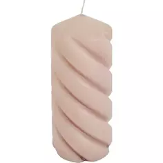 Свеча столбик цвет таупе 20 см Без бренда