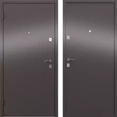 Дверь входная металлическая Стаф 860 мм левая цвет шоколад Torex