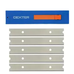 Лезвие для скребка универсальное Dexter 100 мм, 5 шт.