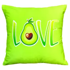 Подушка Seasons Авокадо Love 40x40 см бархат цвет зеленый