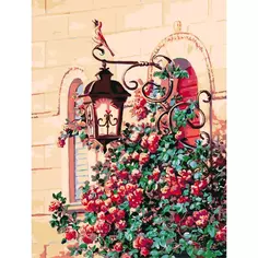 Картина по номерам Фонарь в саду 30х40 см Fbrush