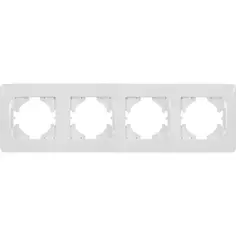 Рамка для розеток и выключателей Gusi Electric Ugra С1140-001 4 поста цвет белый
