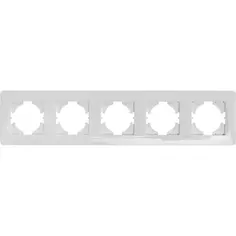 Рамка для розеток и выключателей Gusi Electric Ugra С1150-001 5 постов цвет белый