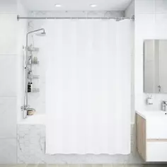 Штора для ванной Swensa Gala 180x200 см полиэстер цвет белый