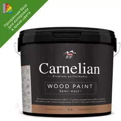 Краска для древесины Carnelian моющаяся матовая прозрачная база С 5 л Без бренда