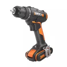 Дрель-шуруповерт аккумуляторная Worx WX100, 20 В Li-ion 1x2 Ач