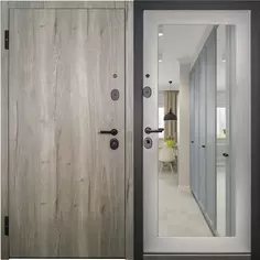 Дверь входная металлическая Акустика 970 левая цвет зеркало Без бренда