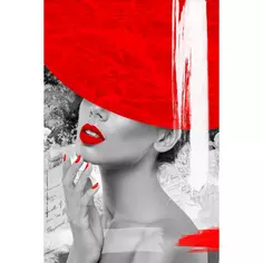 Картина на холсте Постер-лайн Девушка в шляпе 40x60 см