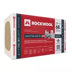 Звукоизоляция Роквул Акустик баттс про 100 мм 2.4 м² Rockwool