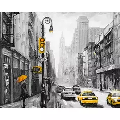 Картина на холсте Постер-лайн Желтое такси 40x50 см