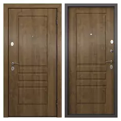Дверь входная металлическая Страйд Летиция 860 мм правая цвет орех Torex