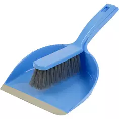 Набор для санитарной уборки Совок и щетка цвет васильковый In'loran